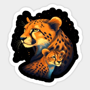 Cheetah Fathers Day Sticker